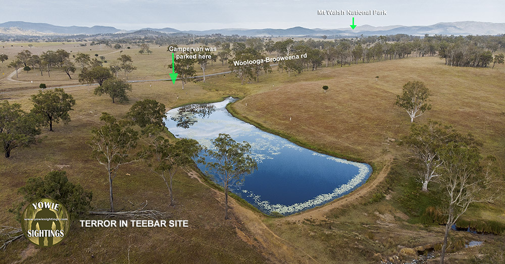 Teebay Yowie encounter location